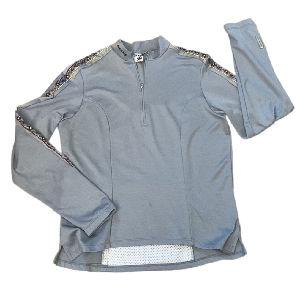 Sugoi Light Gray Womens‎ Cycling Performance Jersey 1/4 Zip Pullover Size L